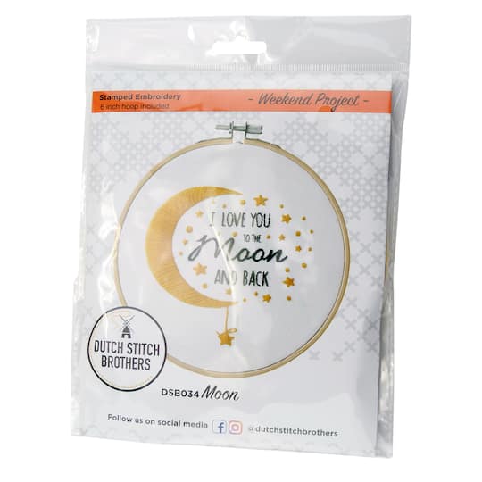 Thea Gouverneur Since 1959® I Love You to the Moon and Back Embroidery Kit